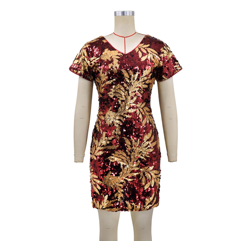 Temperament slim fashion elegant sequins dress for women