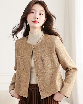 Chanelstyle autumn jacket fashionable thick tops for women