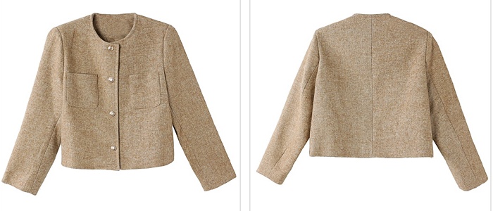 Chanelstyle autumn jacket fashionable thick tops for women