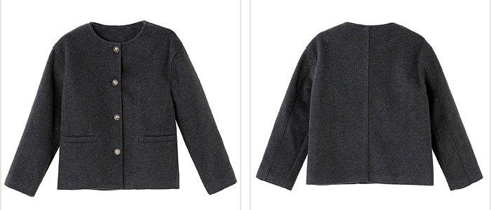 Small fellow woolen coat chanelstyle overcoat for women
