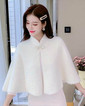 White maiden shawl light cheongsam for women