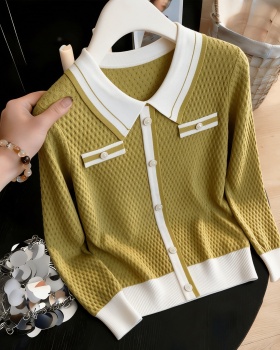 France style unique sweater mixed colors chanelstyle tops