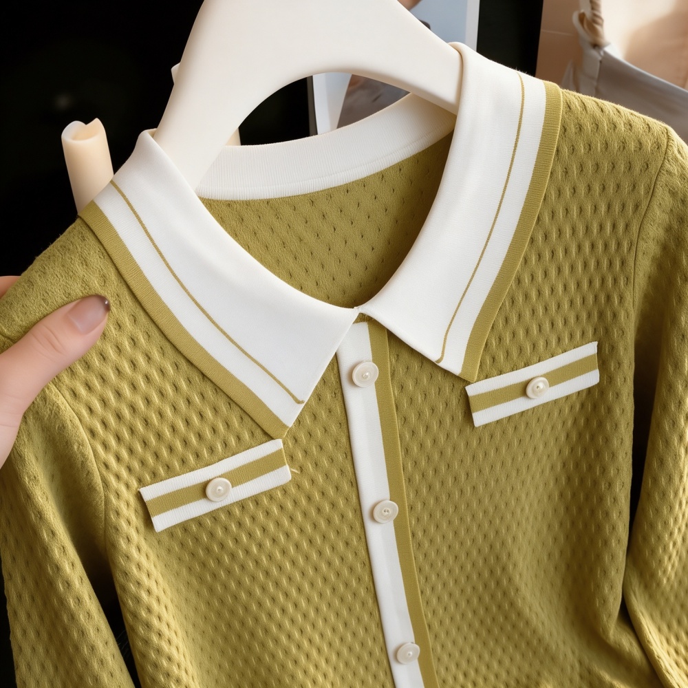 France style unique sweater mixed colors chanelstyle tops