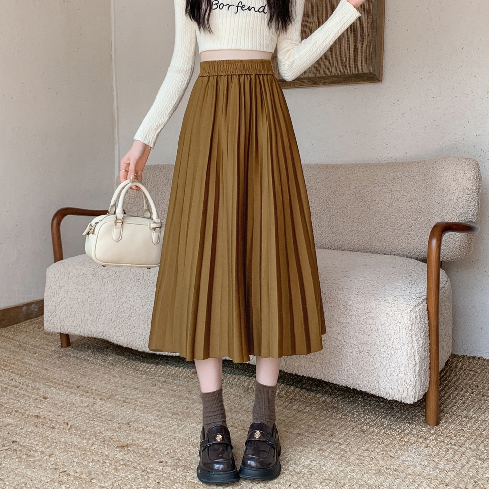 Autumn and winter large yard skirt A-line slim long dress