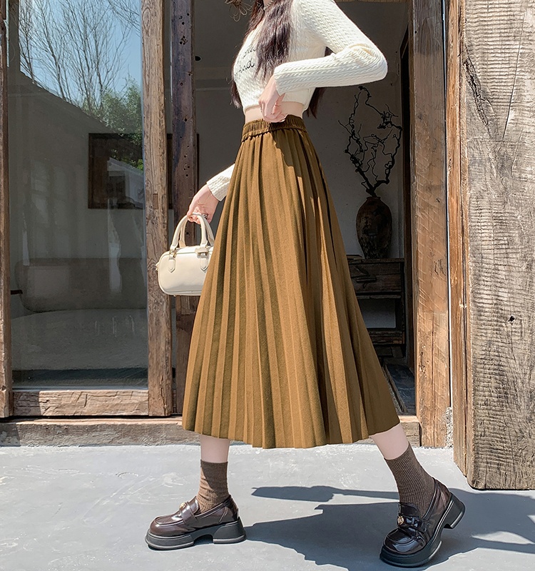 Autumn and winter large yard skirt A-line slim long dress