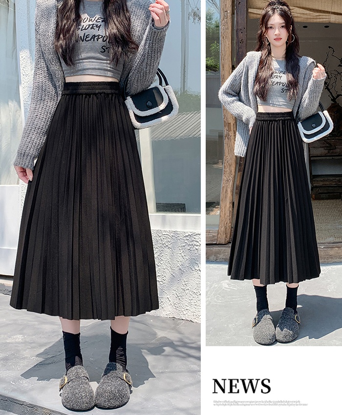 Autumn and winter large yard skirt A-line slim long dress