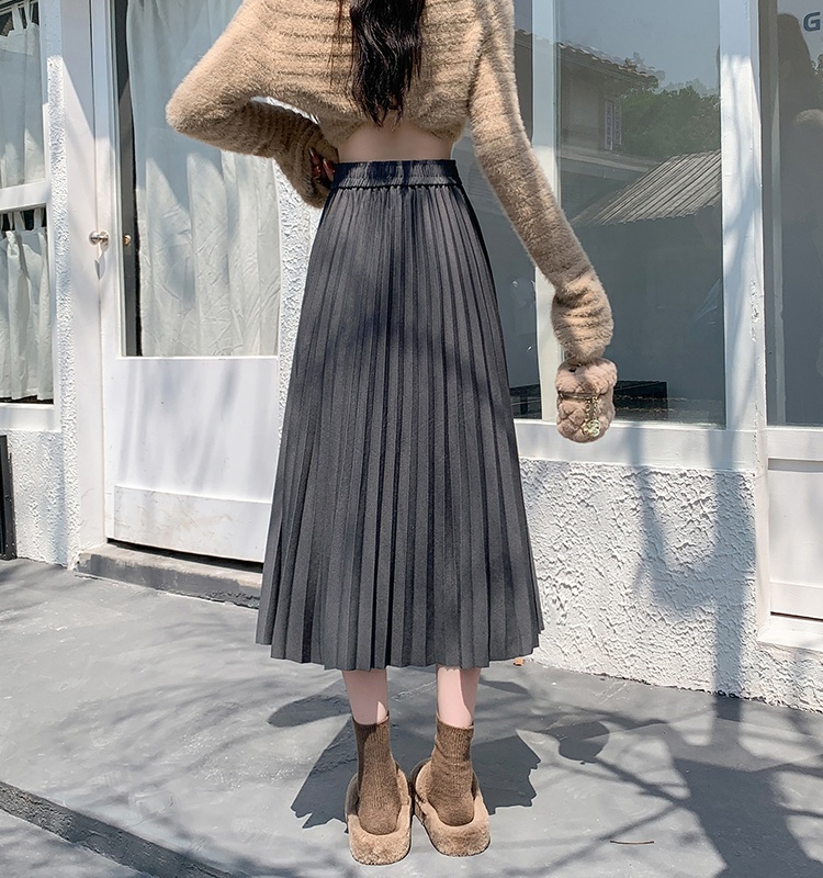 Autumn and winter large yard skirt A-line slim long dress