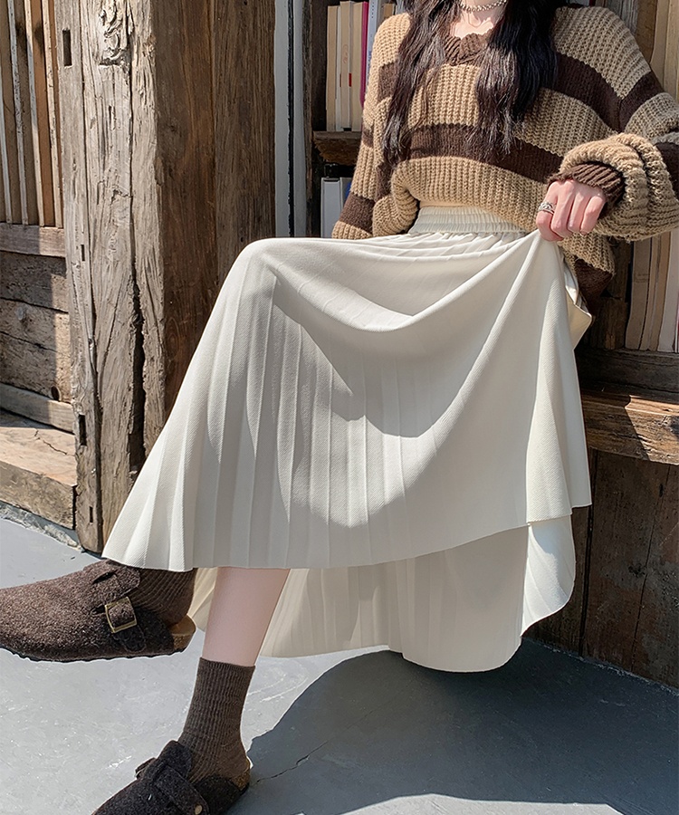 Autumn and winter large yard skirt A-line slim long dress