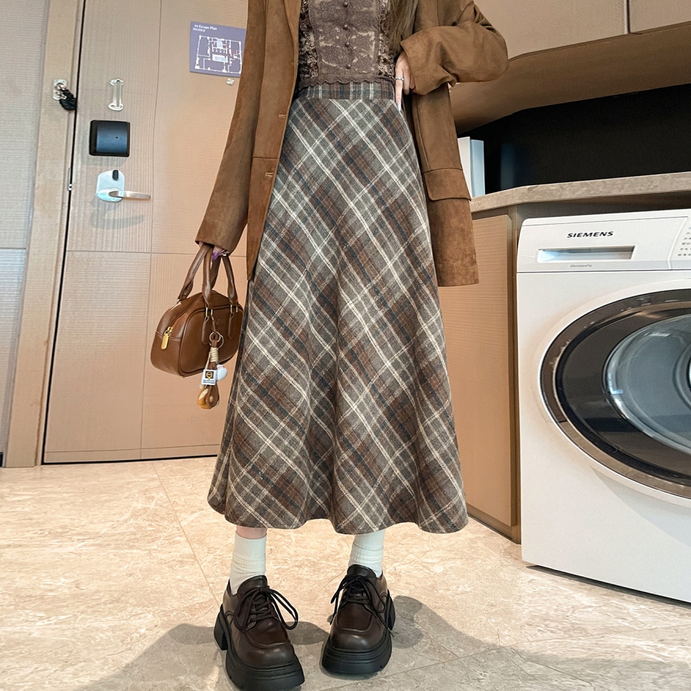 Large yard skirt woolen long skirt for women