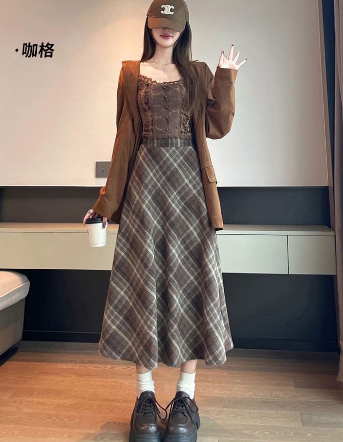 Large yard skirt woolen long skirt for women