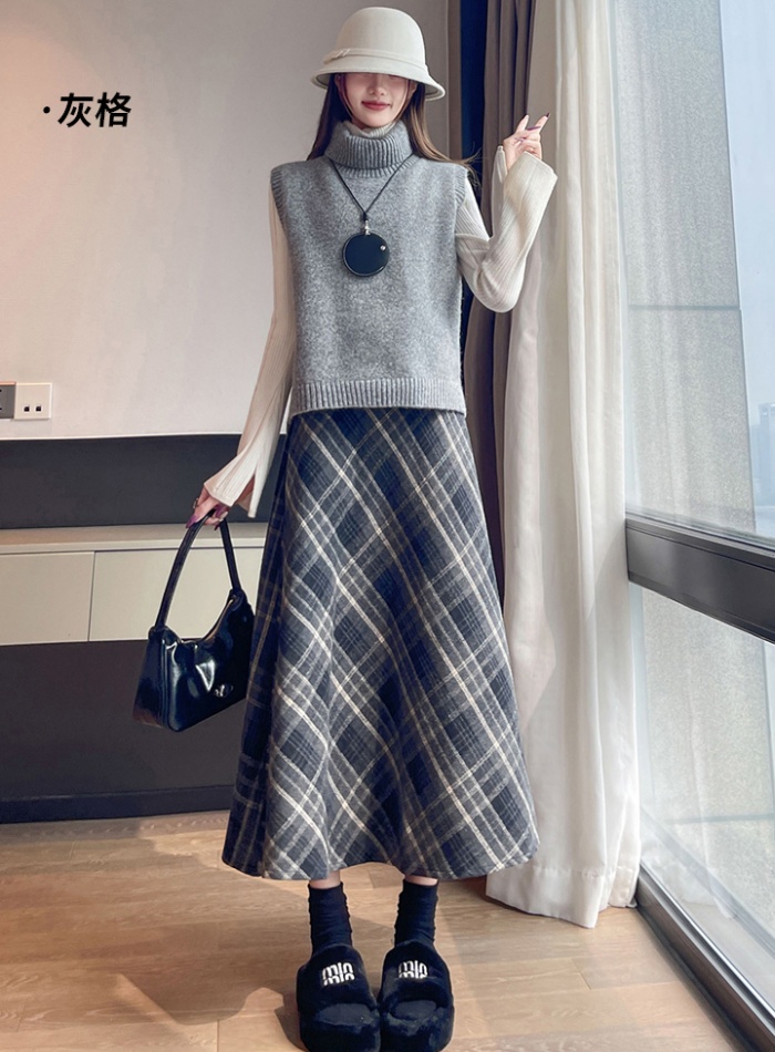 Large yard skirt woolen long skirt for women