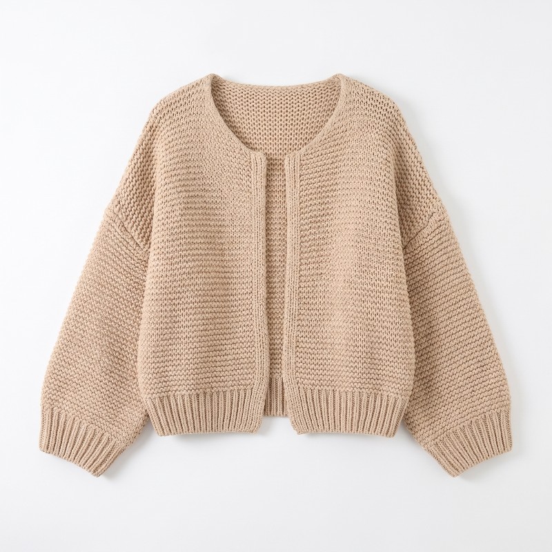 Tender loose V-neck coat knitted lazy cardigan for women
