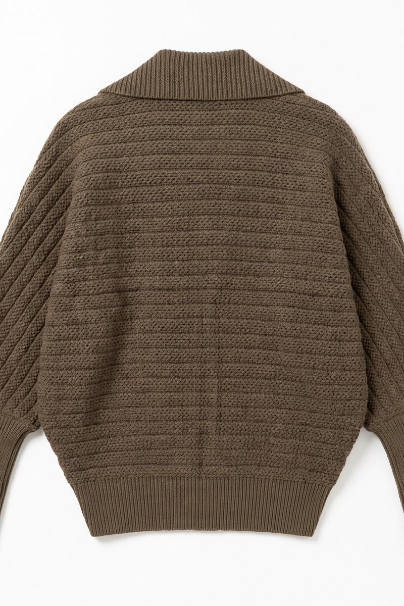 Outside the ride cardigan bat sleeve sweater 2pcs set