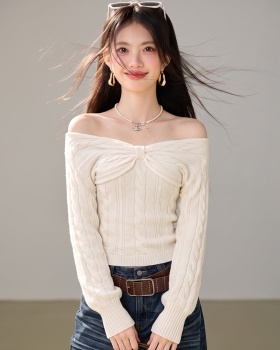 Knitted twist sweater wear stereoscopic tops