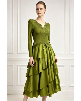Cake long sleeve dress elegant long dress for women