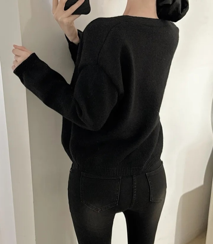 Knitted vest frenum cardigan 2pcs set for women