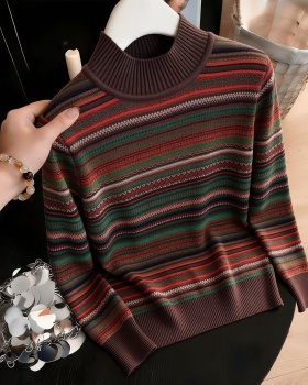 Half high collar bottoming shirt sweater for women