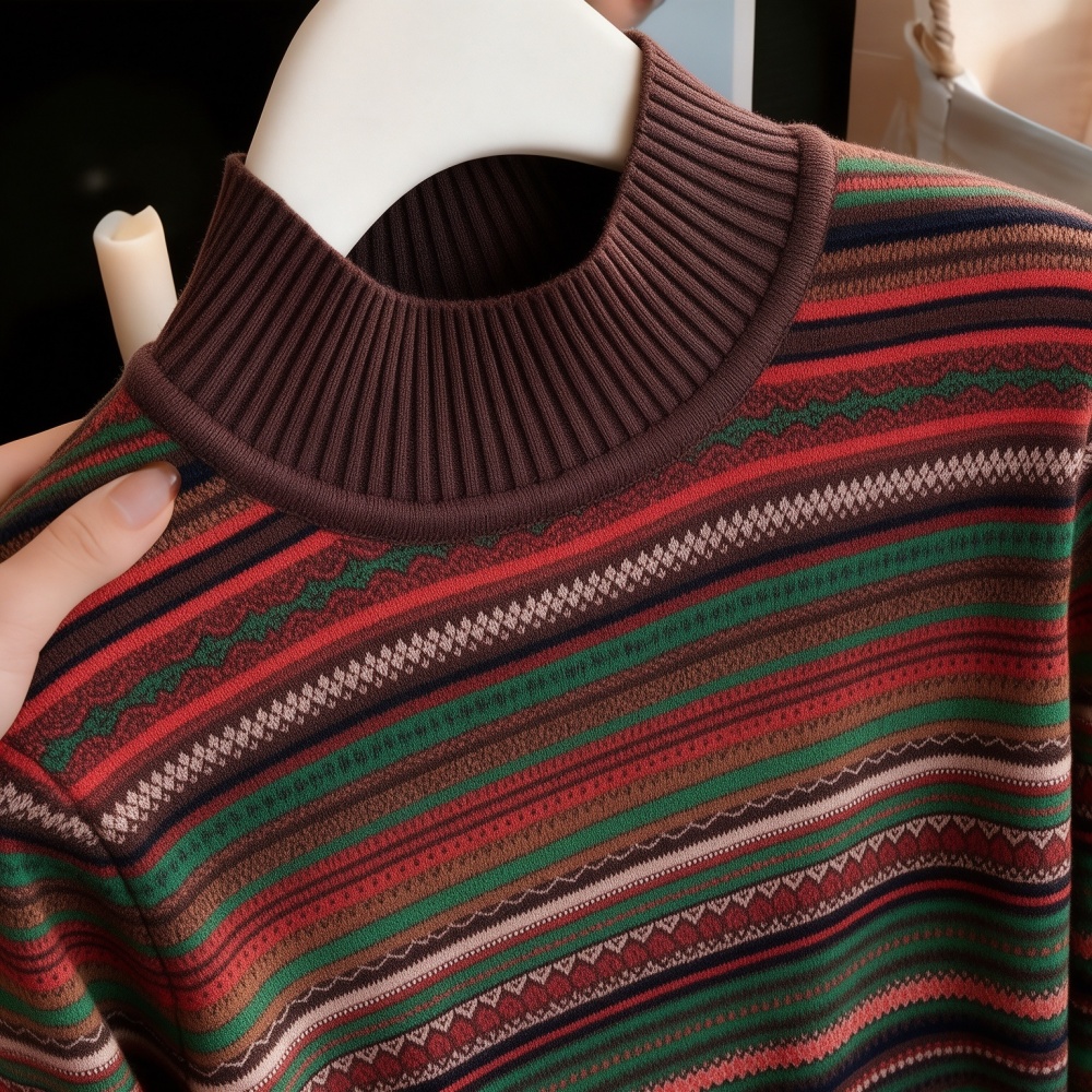 Half high collar bottoming shirt sweater for women
