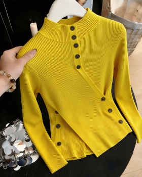 Retro irregular sweater inside the ride tops for women