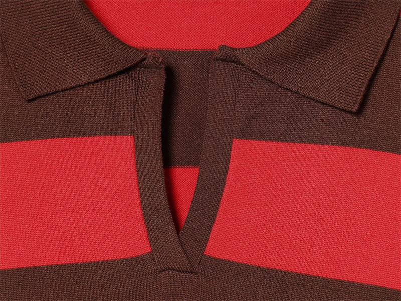 Temperament stripe shirts European style fashion sweater
