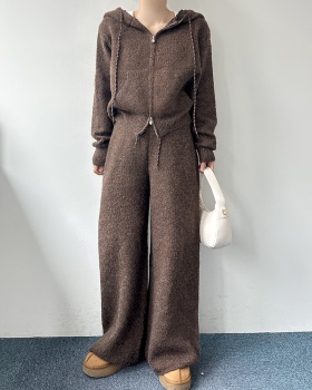 Korean style fashion all-match casual pants 2pcs set
