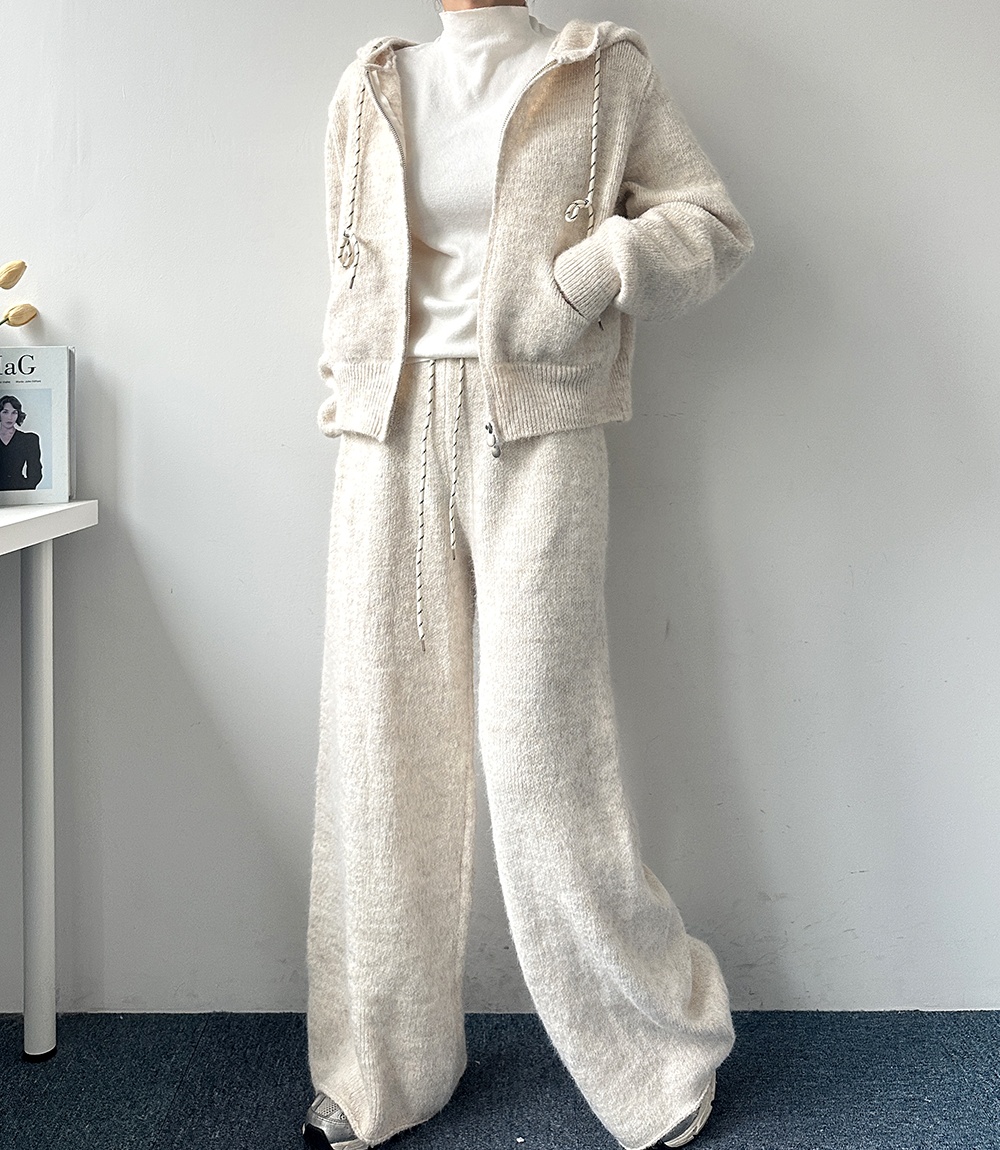 Korean style fashion all-match casual pants 2pcs set
