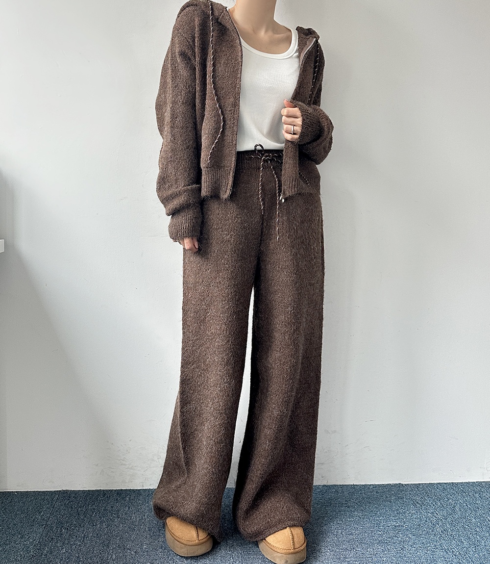 Korean style fashion all-match casual pants 2pcs set