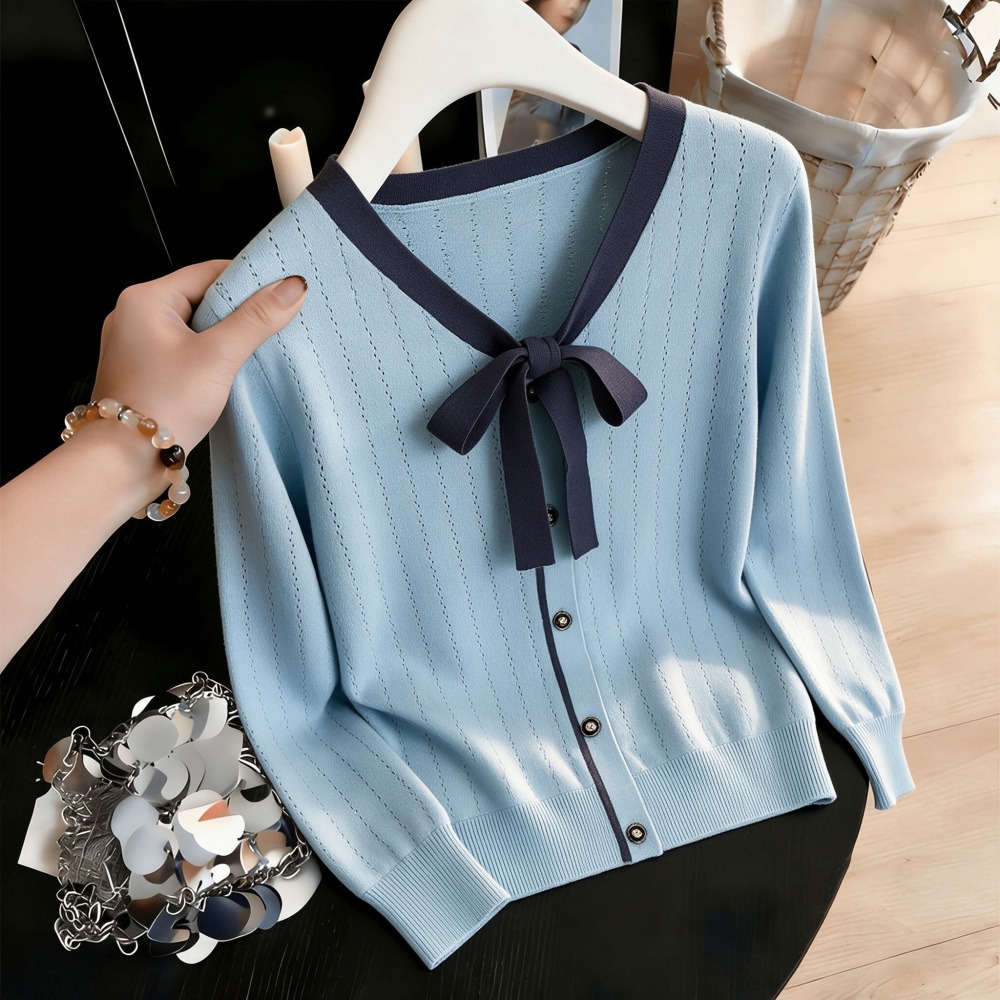 Knitted chanelstyle tops autumn and winter coat