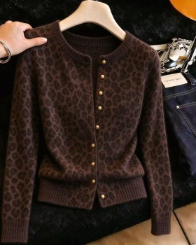 Elegant retro sweater niche autumn and winter cardigan