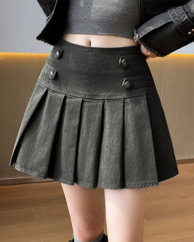 Washed show young skirt A-line denim short skirt