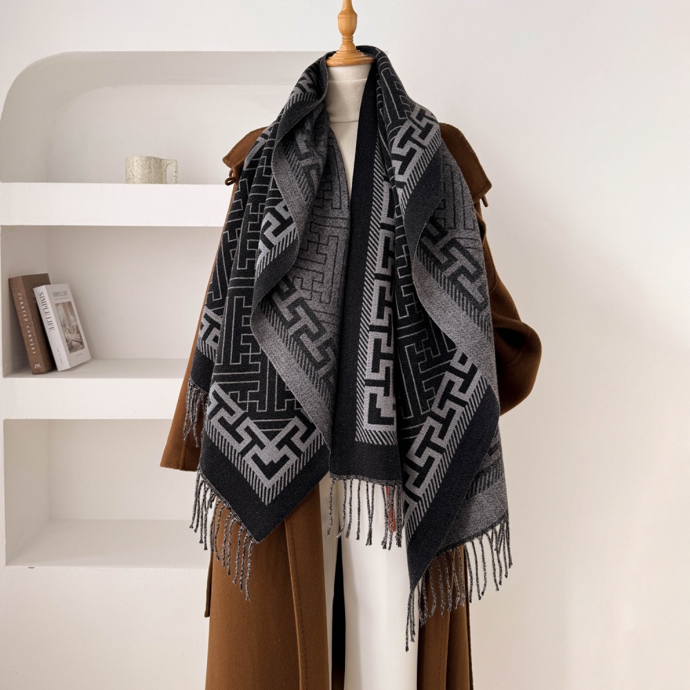 Jacquard thick scarves autumn and winter shawl