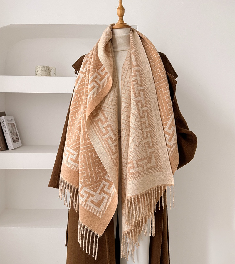 Jacquard thick scarves autumn and winter shawl