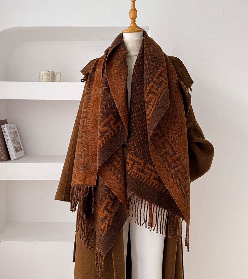 Jacquard thick scarves autumn and winter shawl