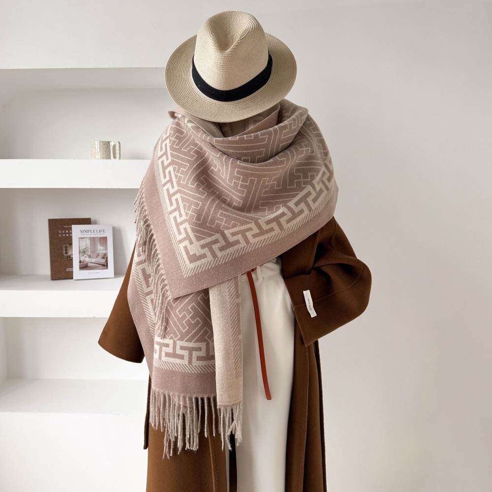Jacquard thick scarves autumn and winter shawl