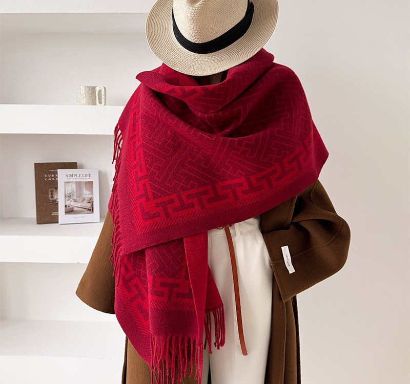 Jacquard thick scarves autumn and winter shawl