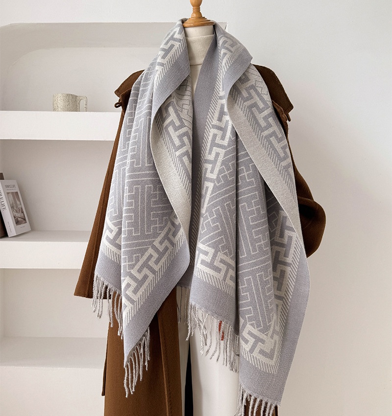 Jacquard thick scarves autumn and winter shawl