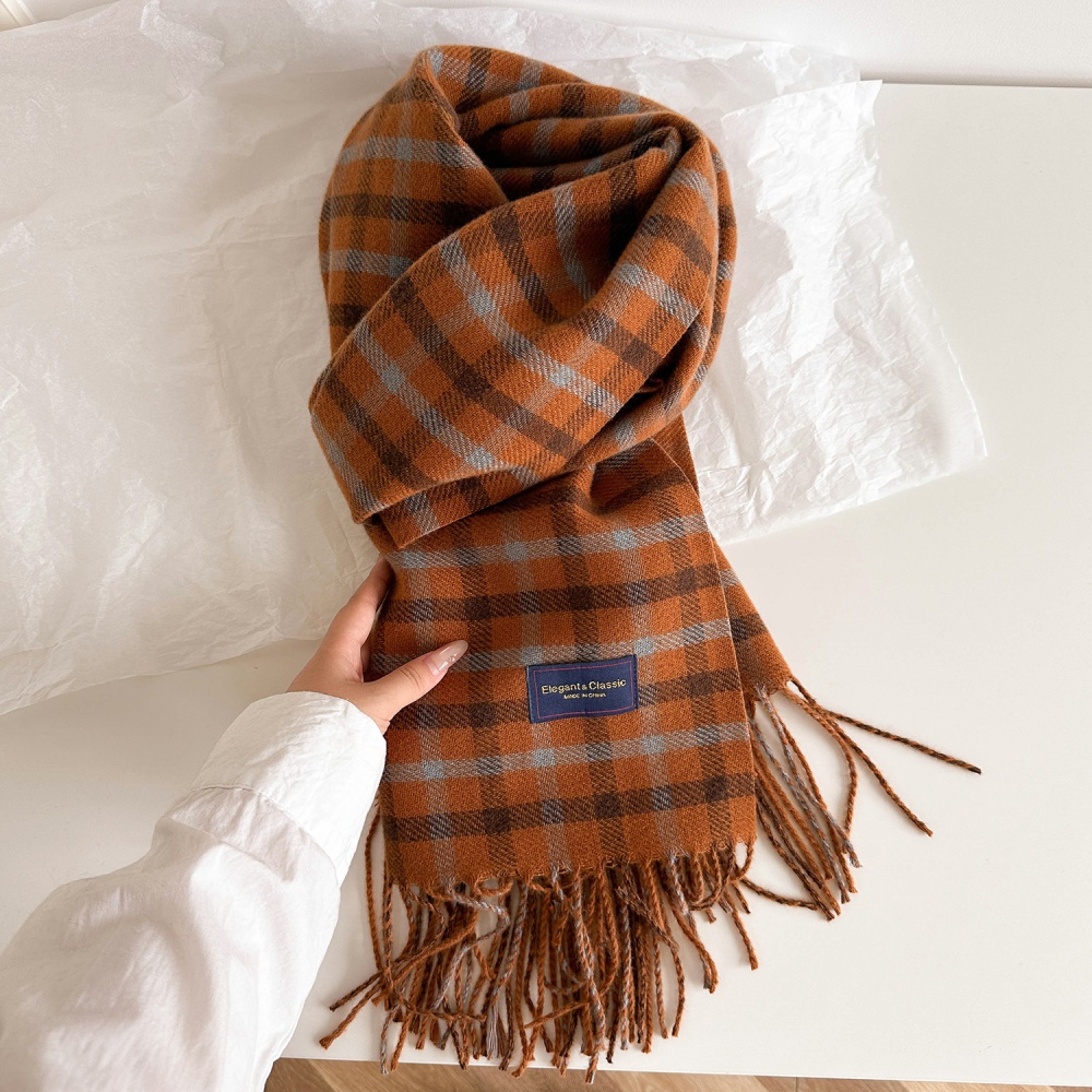 All-match couples British style shawl retro tassels scarves