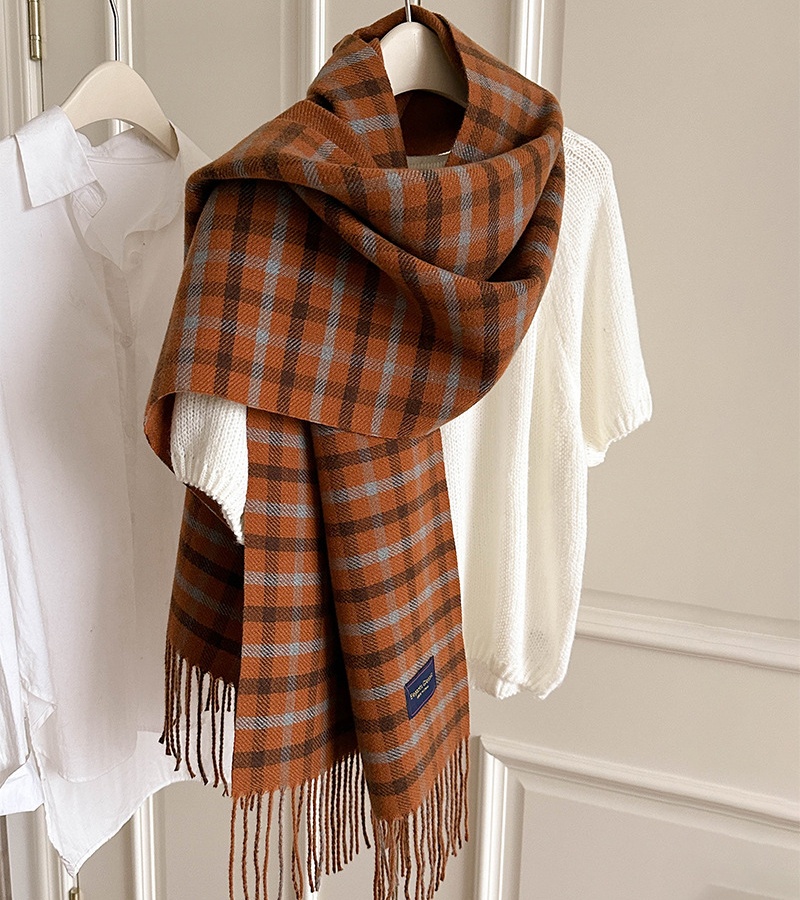 All-match couples British style shawl retro tassels scarves