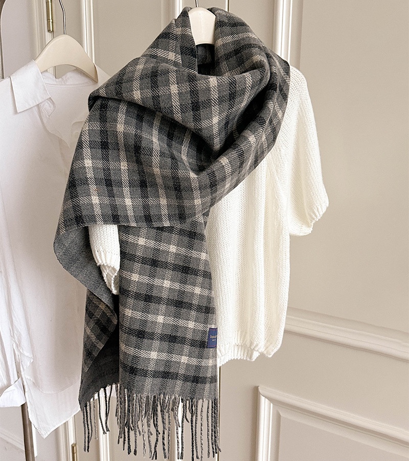 All-match couples British style shawl retro tassels scarves