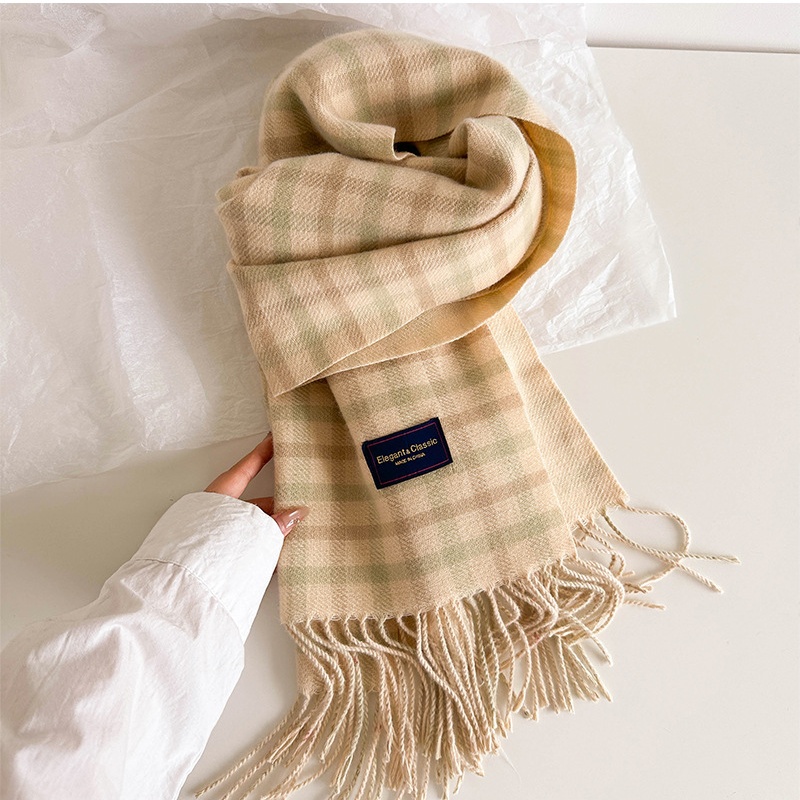 All-match couples British style shawl retro tassels scarves