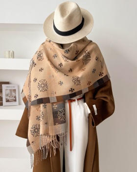 Imitation of cashmere jacquard scarves plaid shawl