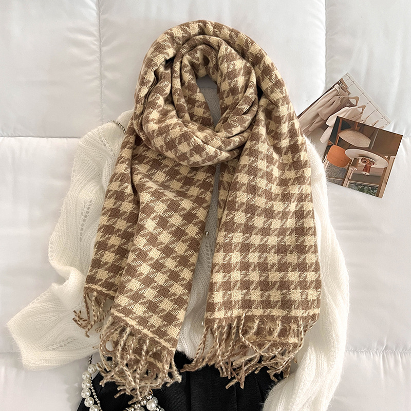 Imitation of cashmere scarf houndstooth scarves for women
