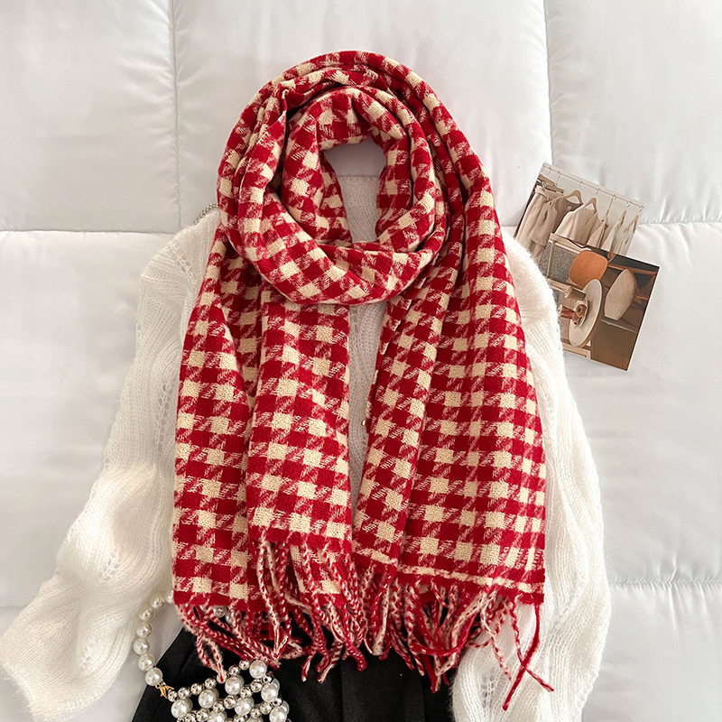 Imitation of cashmere scarf houndstooth scarves for women