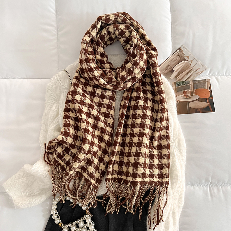 Imitation of cashmere scarf houndstooth scarves for women