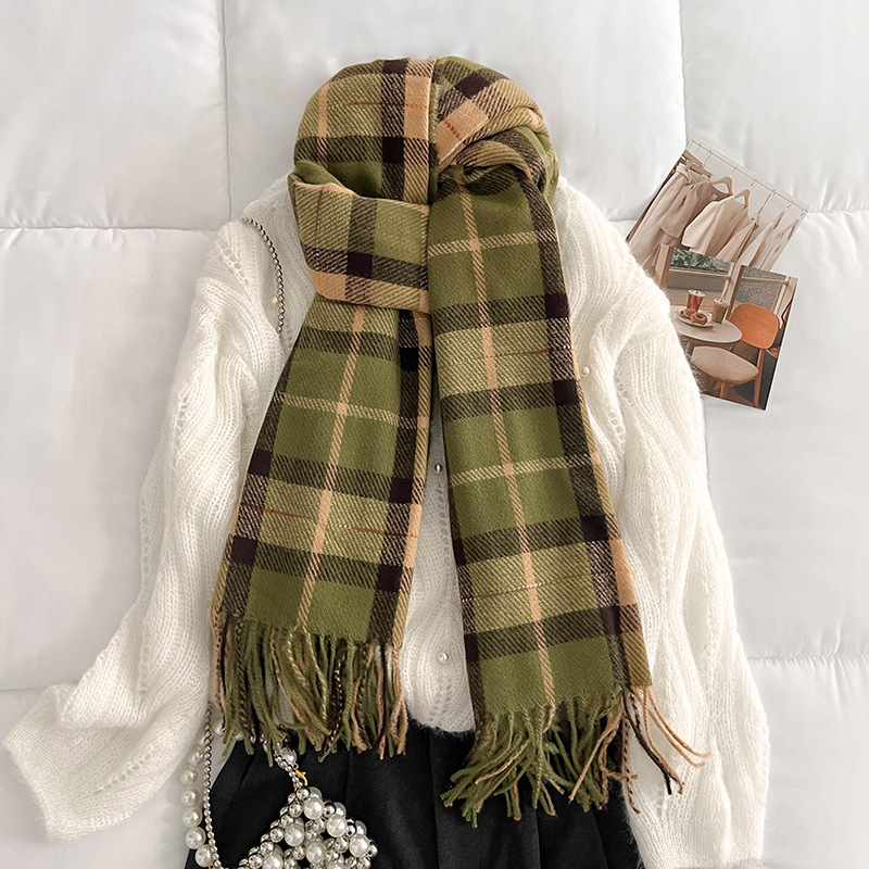 Girl imitation of cashmere shawl retro college style scarves