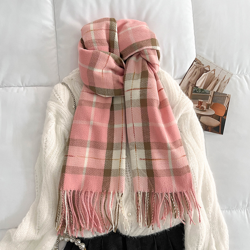 Girl imitation of cashmere shawl retro college style scarves