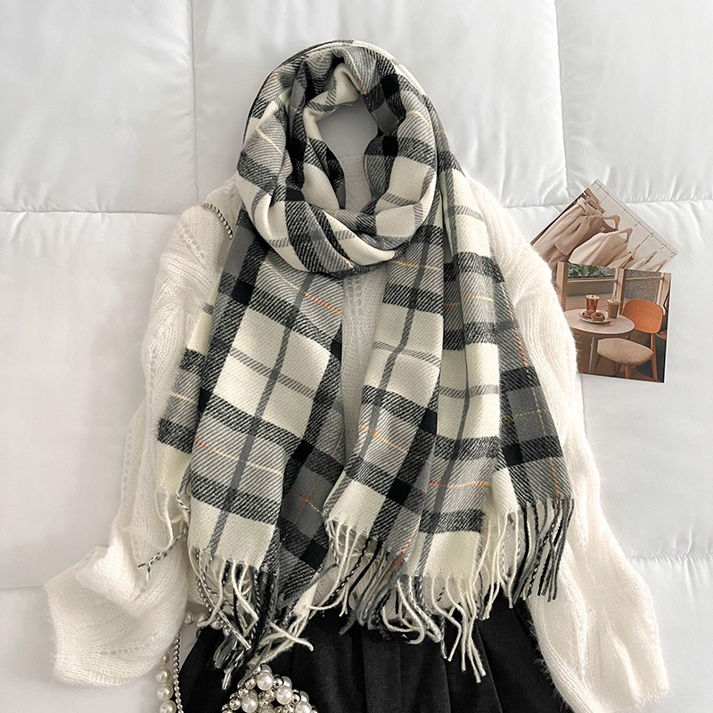 Girl imitation of cashmere shawl retro college style scarves