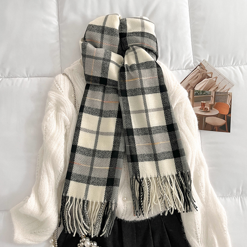 Girl imitation of cashmere shawl retro college style scarves