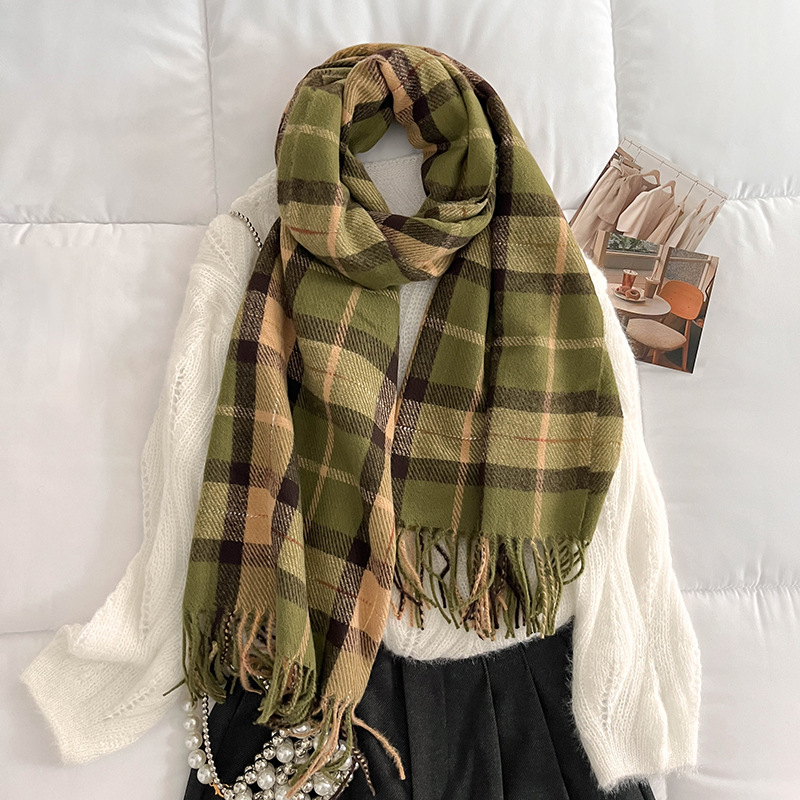 Girl imitation of cashmere shawl retro college style scarves