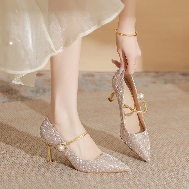 Pointed shoes bridesmaids wedding shoes for women